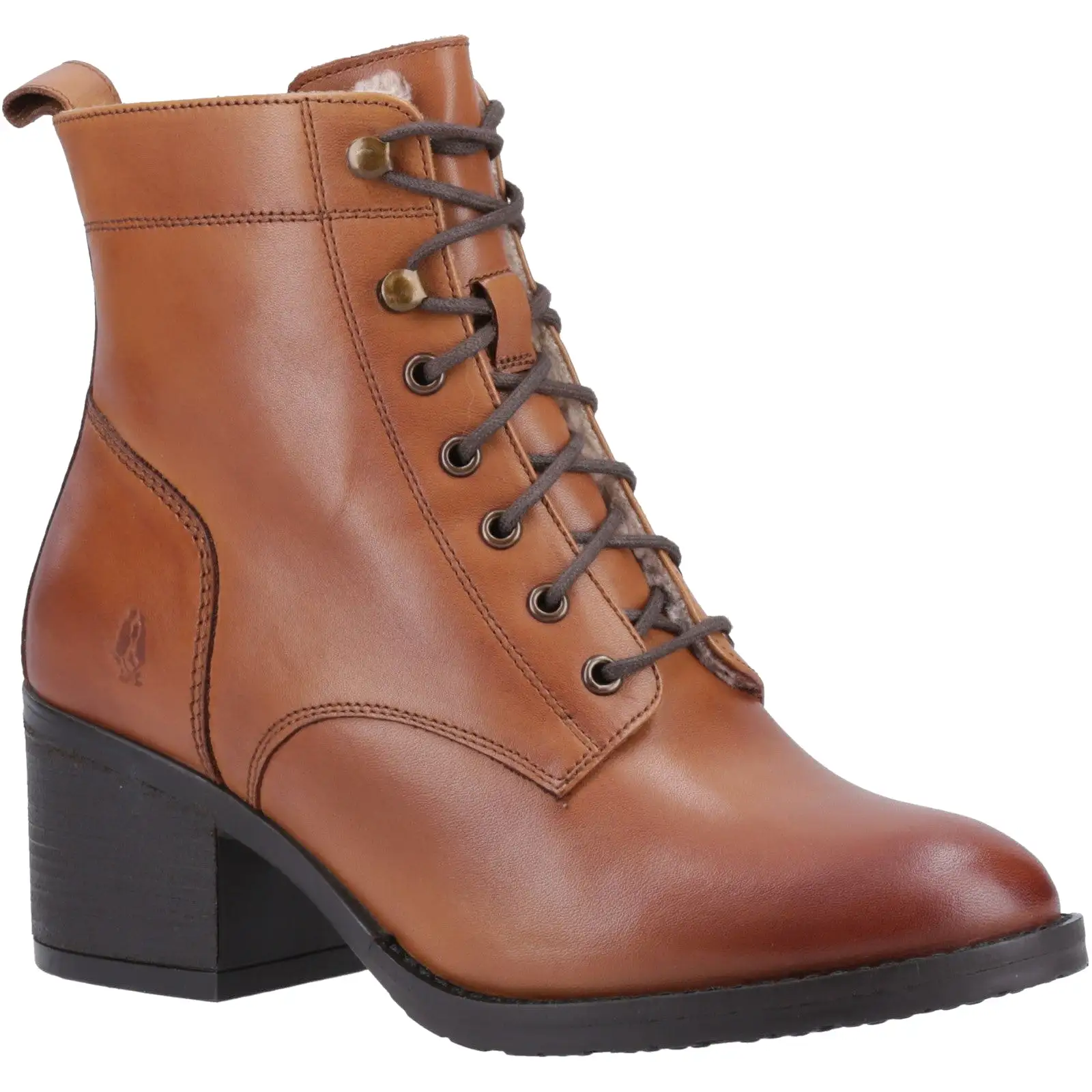 Hush Puppies Harriet Womens Leather Lace Up Ankle Boot