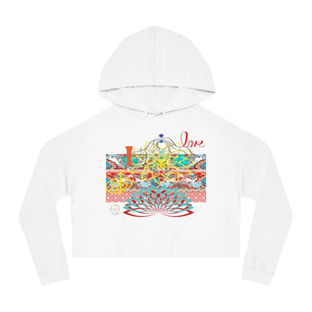 I Love REIKI Cropped Hoodie