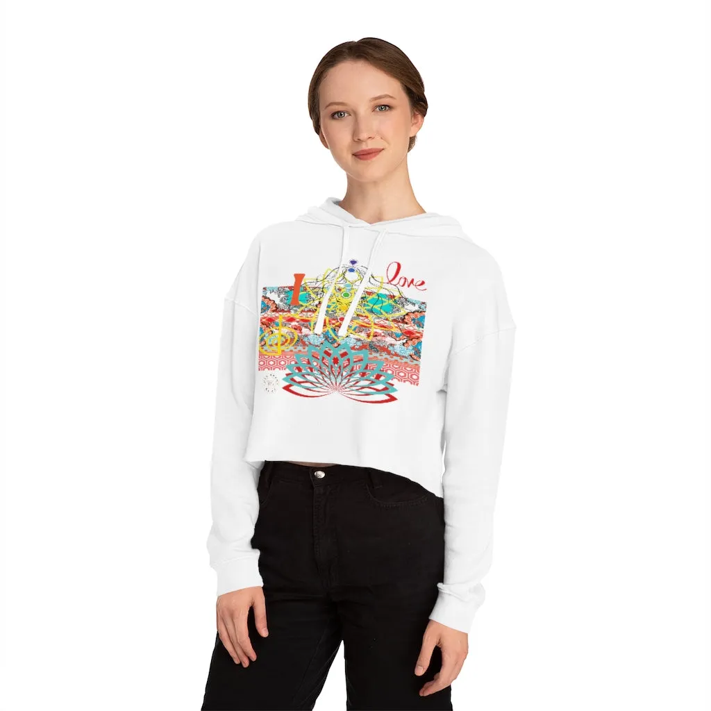 I Love REIKI Cropped Hoodie