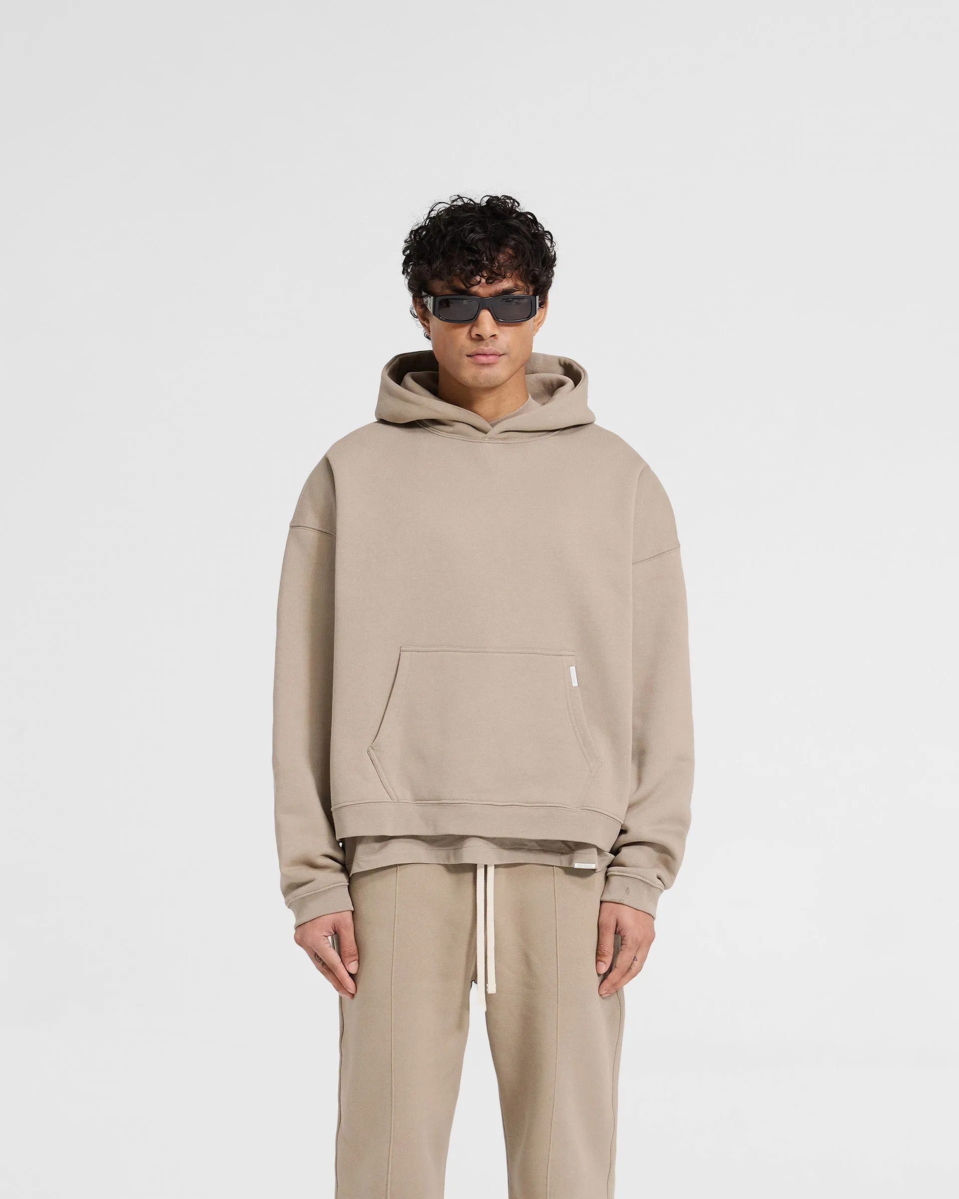 Initial Boxy Hoodie - Dune