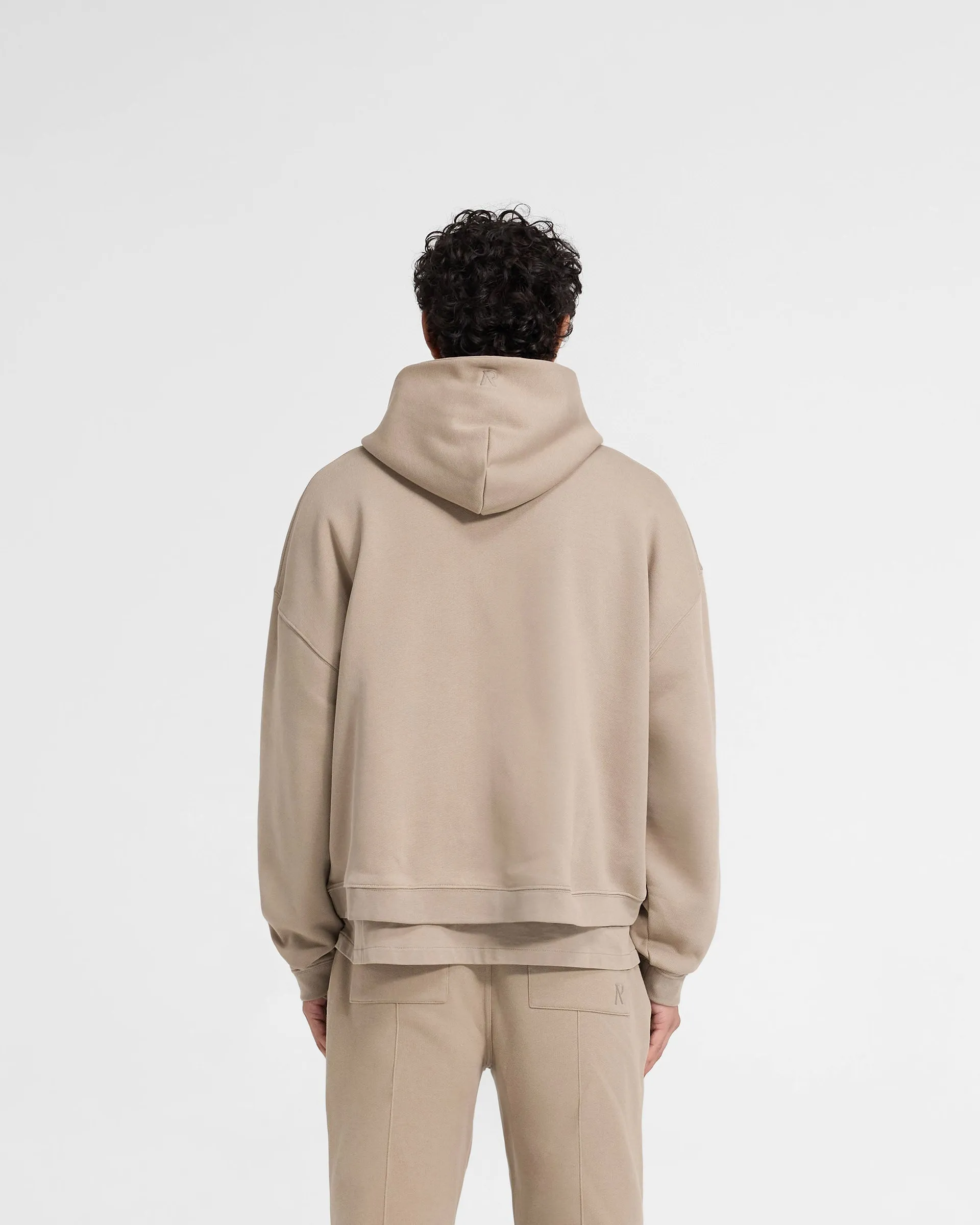 Initial Boxy Hoodie - Dune