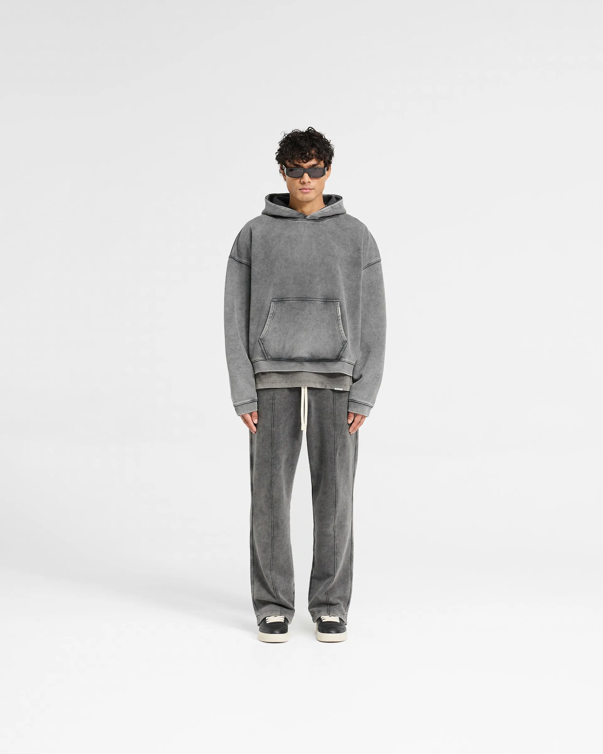 Initial Boxy Hoodie - Vintage Grey