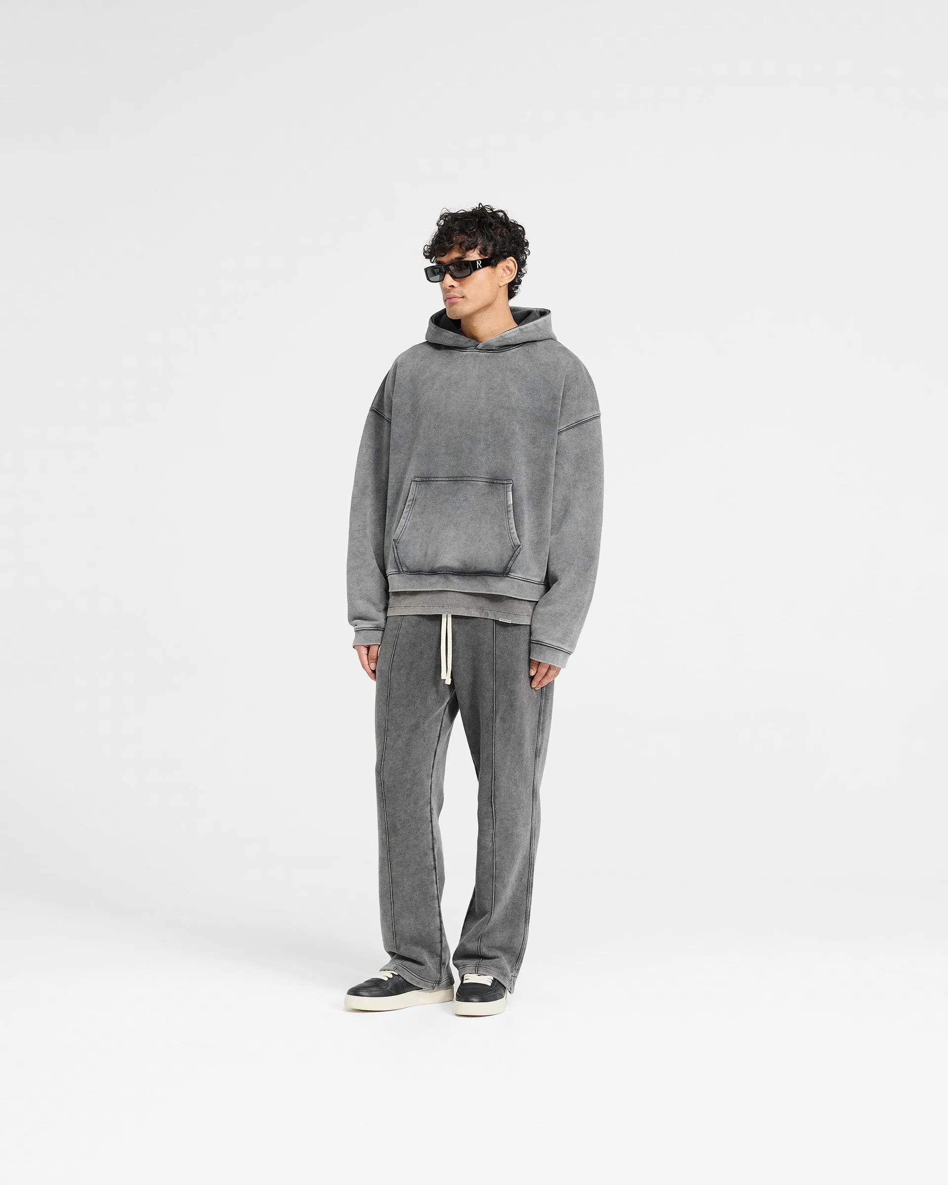 Initial Boxy Hoodie - Vintage Grey