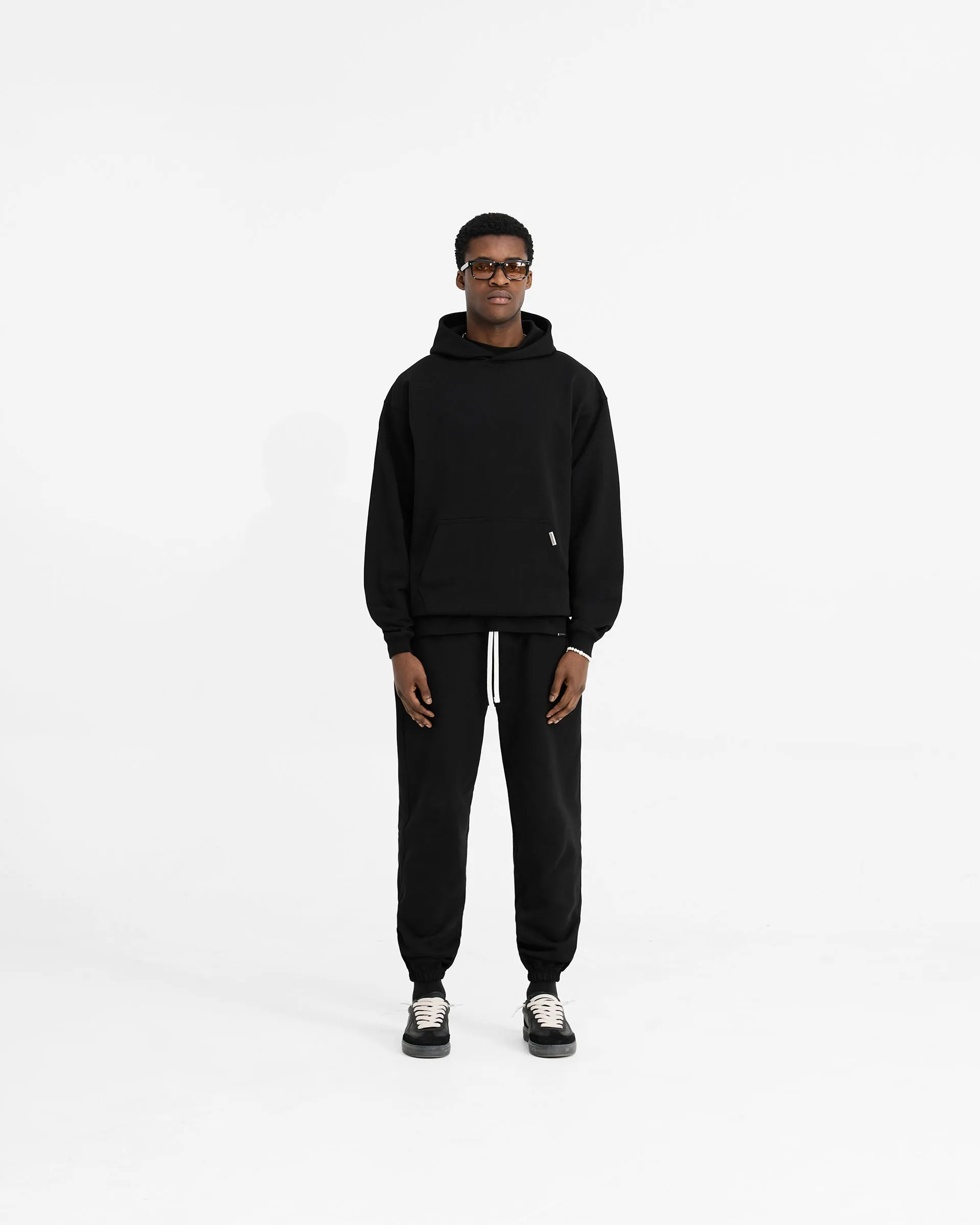 Initial Oversized Hoodie - Black