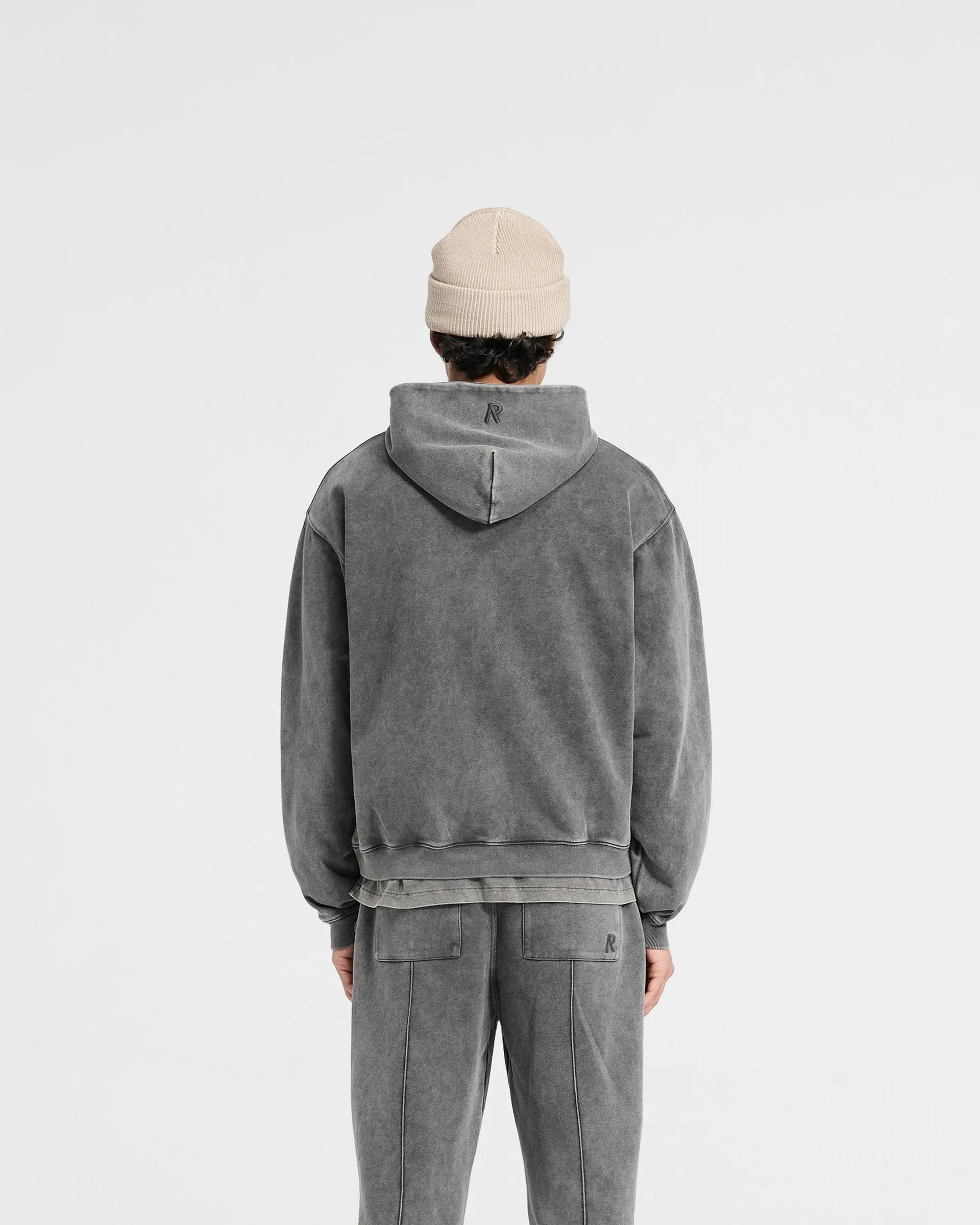 Initial Zip Hoodie - Vintage Grey