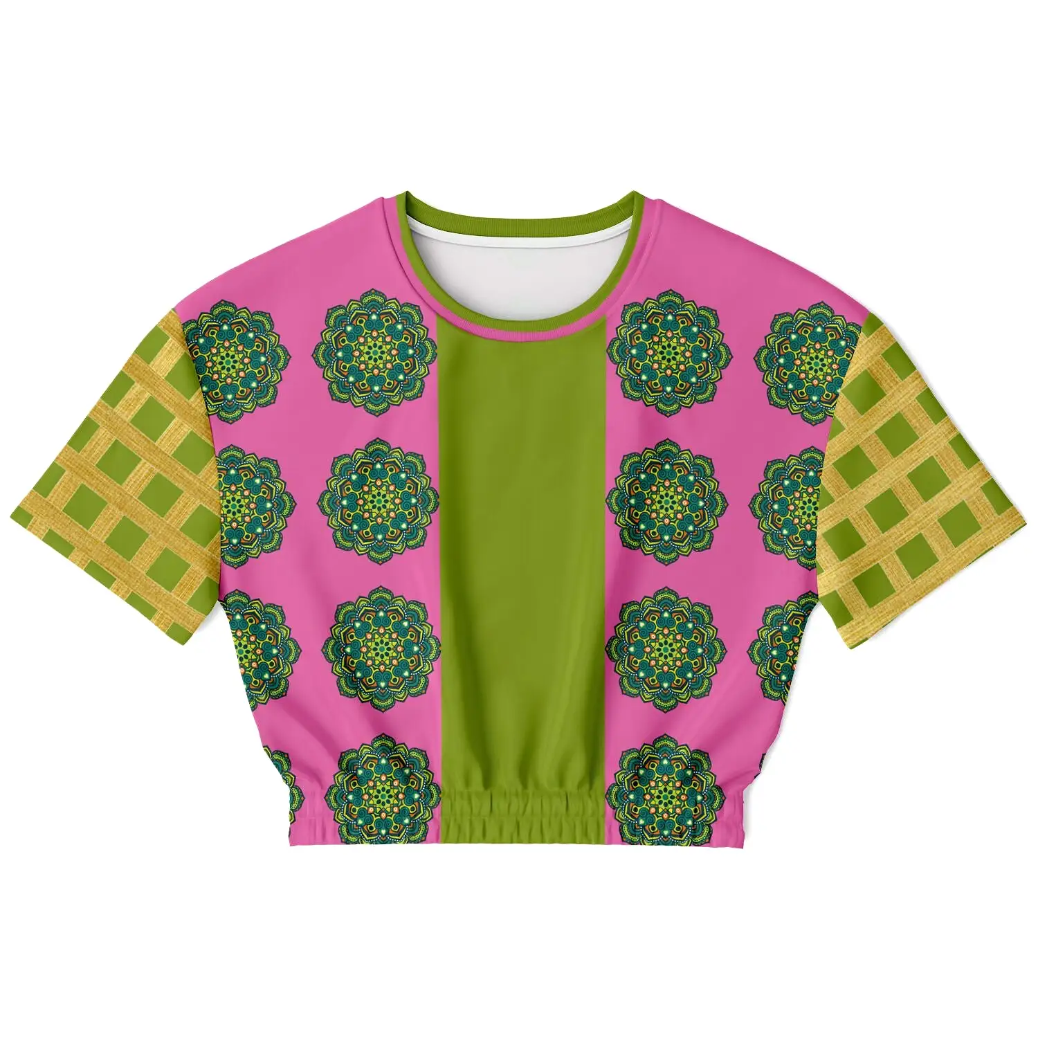 Jambalaya Short Sleeve Cropped Eco-Poly Sweater