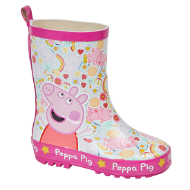 Kids Wellington Welly Boots Peppa Pig Pink Girls 7-12