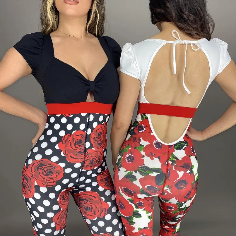 La Fitwear Jumpsuit Sweet Heart Dots Rose