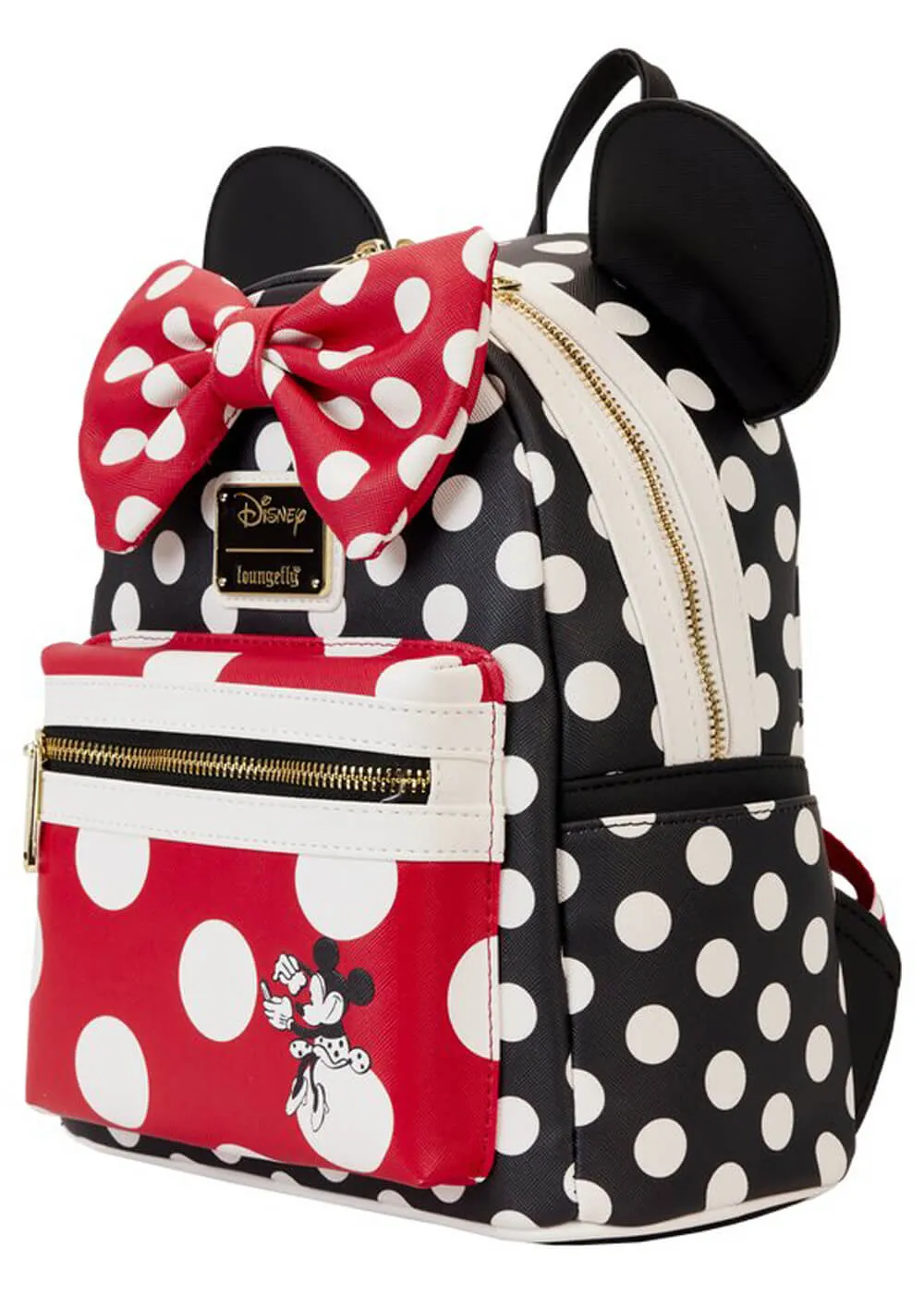 Loungefly Disney Minnie Rocks the Dots Classic Backpack Black Red