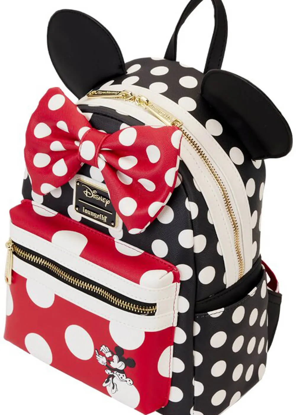 Loungefly Disney Minnie Rocks the Dots Classic Backpack Black Red