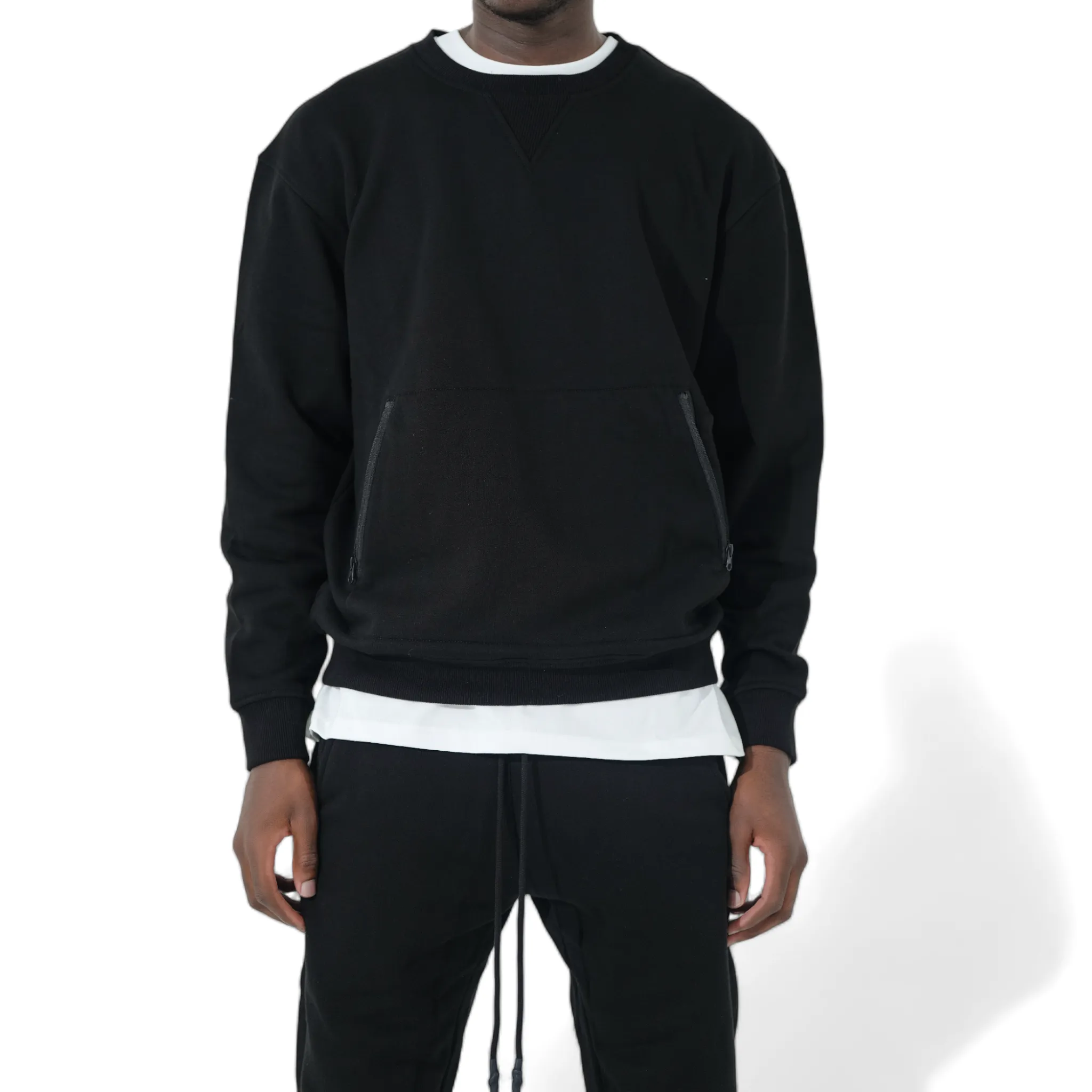 Lux Blanco Crew Neck : Black