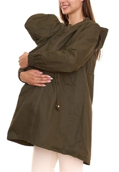 MAMALICIOUS Mila women's maternity parka with carrying insert pregnancy jacket 88435156 olive green