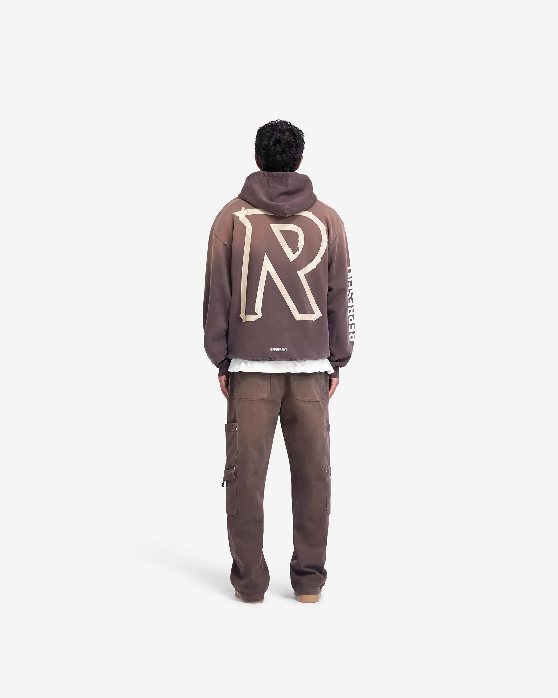 Masking Tape Initial Hoodie - Cedar