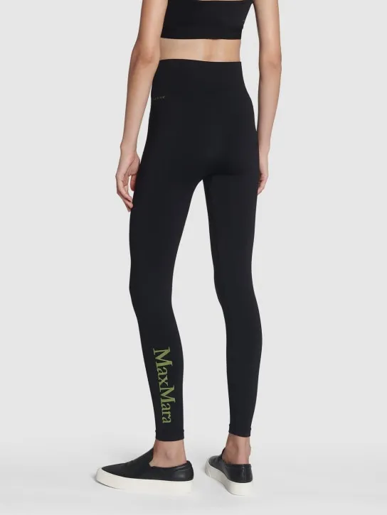 Max Mara   Pirania logo jersey seamless leggings 