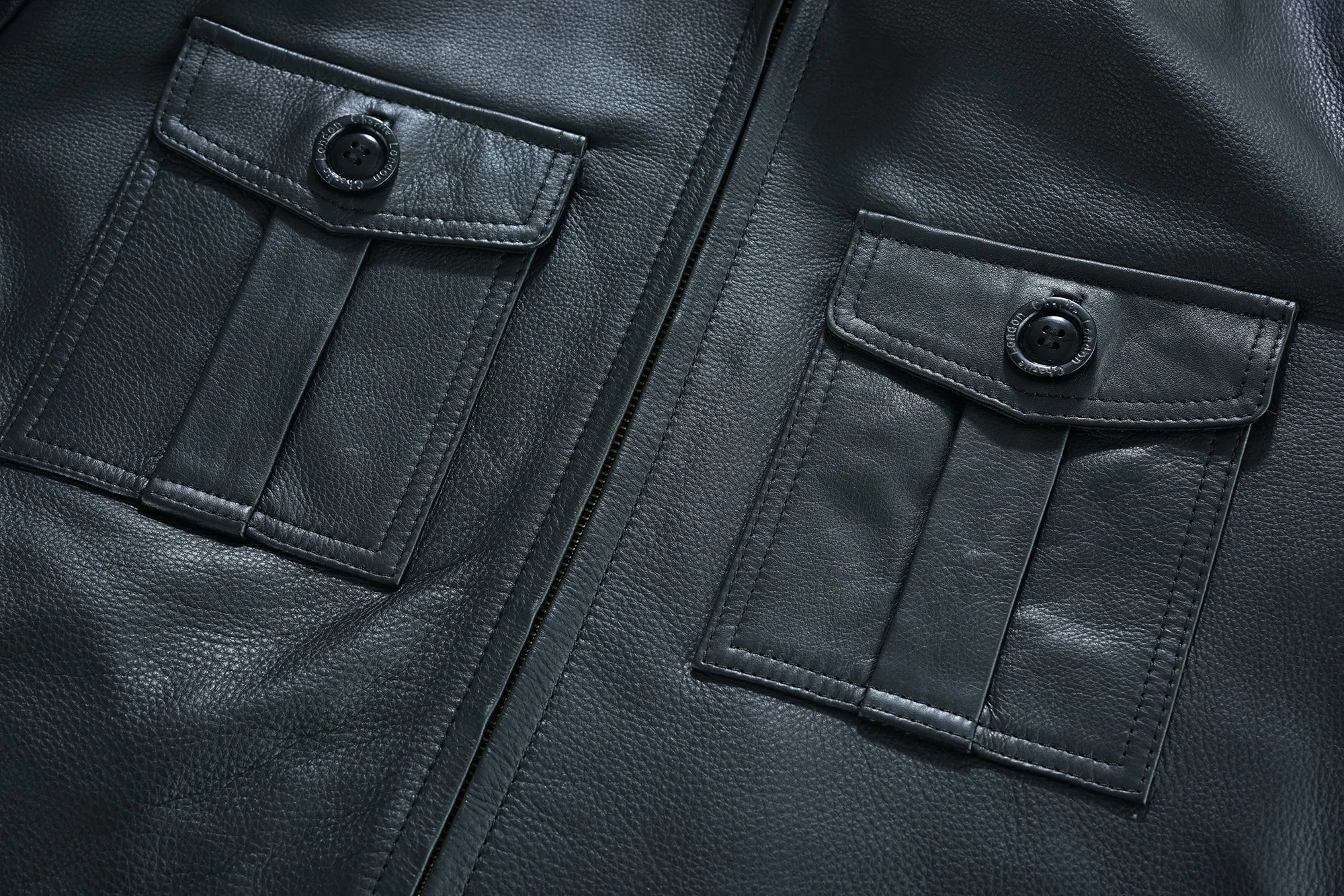 Men's Black Leather Coat: Aberdeen