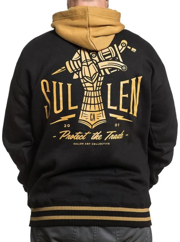 Men's Letterman Hoodie (Black/Mustard)