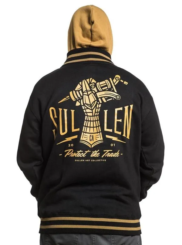 Men's Letterman Hoodie (Black/Mustard)