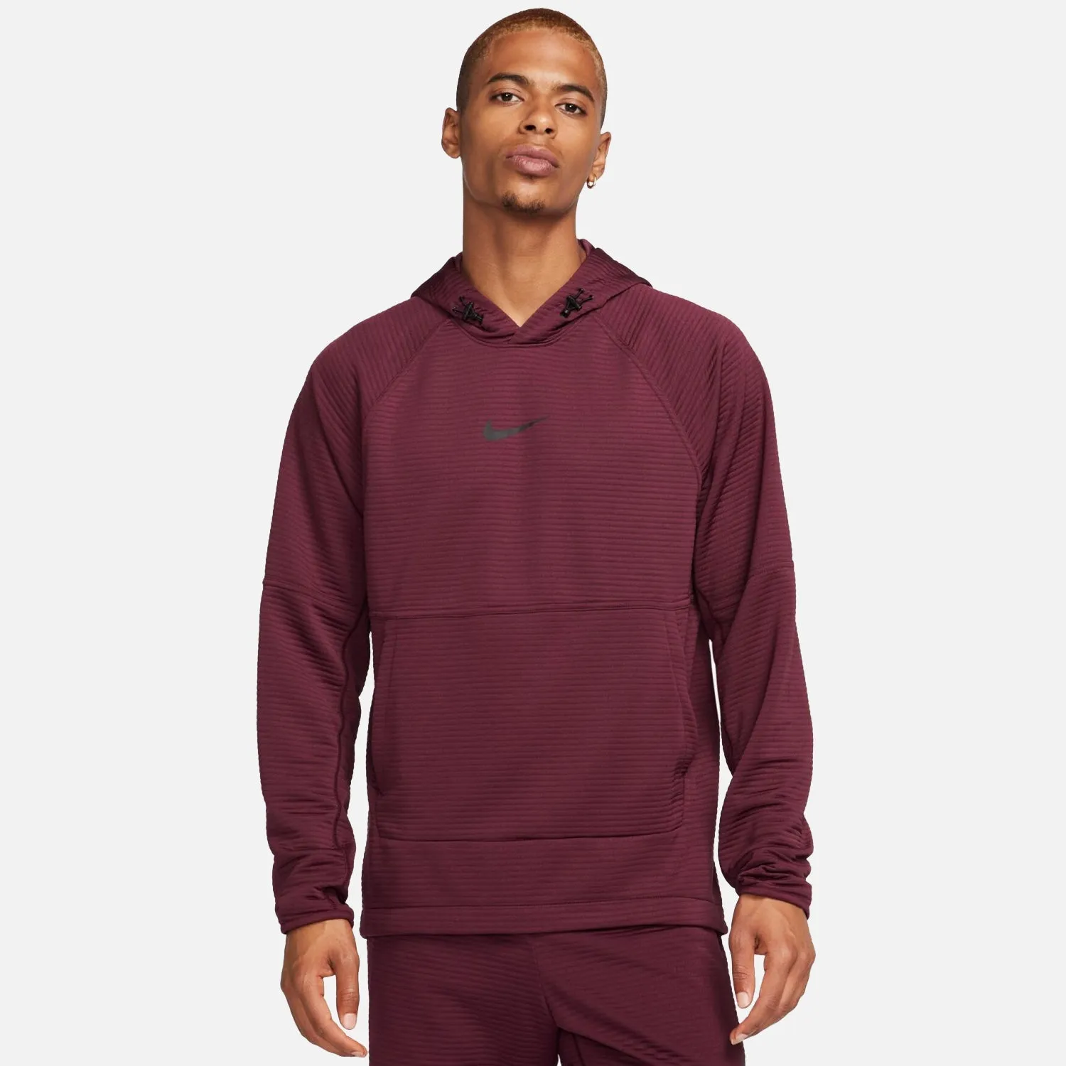 Men's Nike Dri-FIT Fleece Fitness Hoodie Maroon