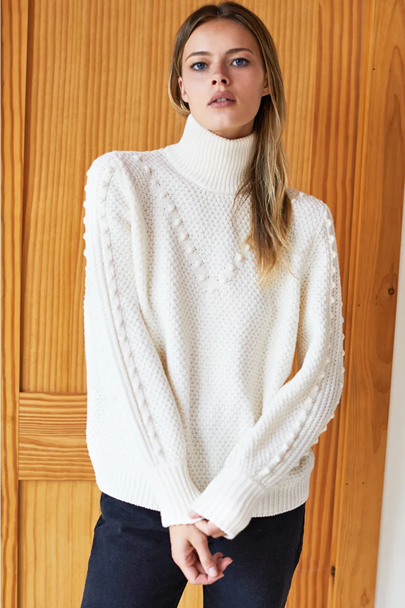 Mila Sweater - Ivory Popcorn