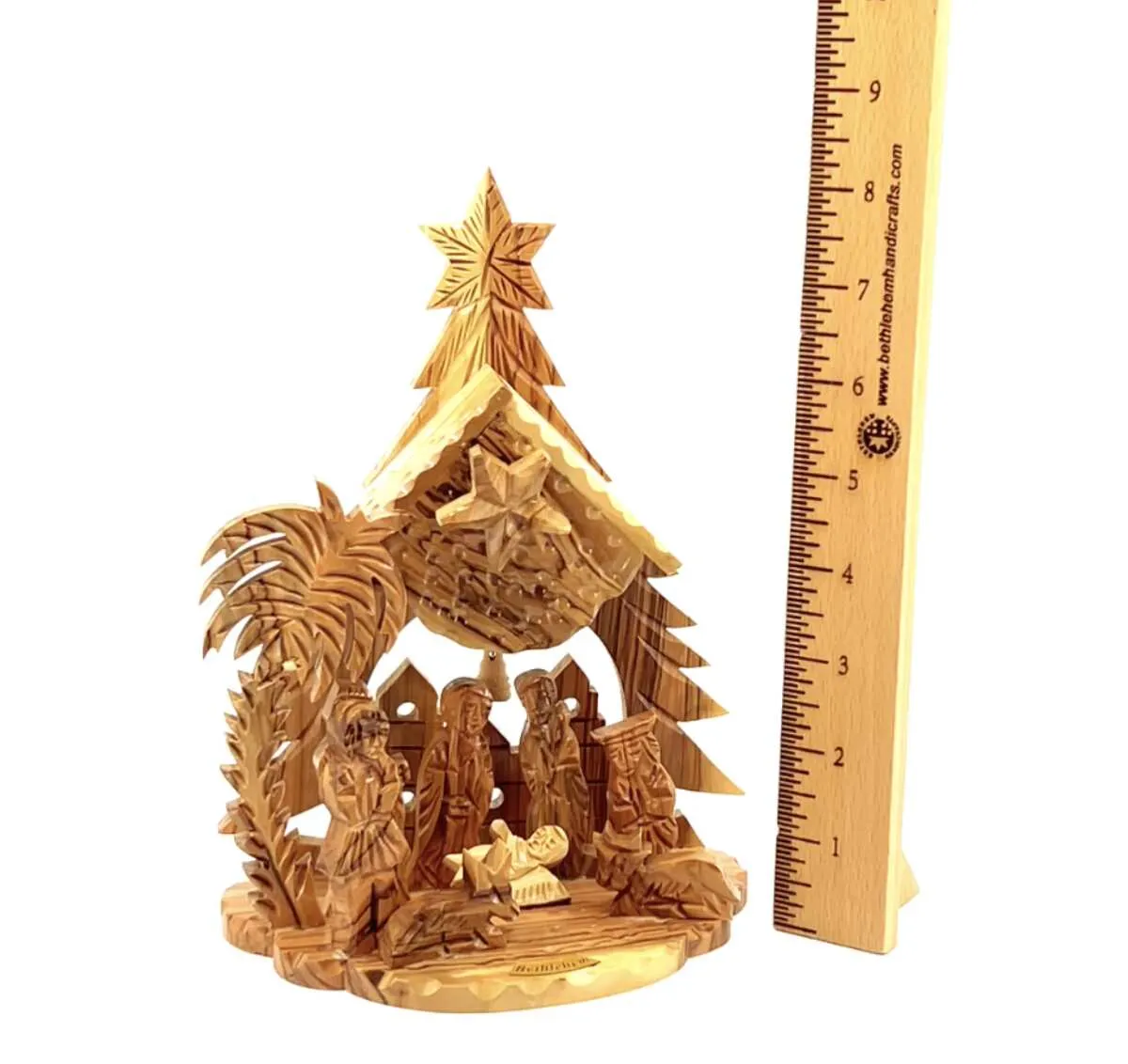 Nativity Set in Shape of Christmas with Music Player, 8.5  from Holy Land