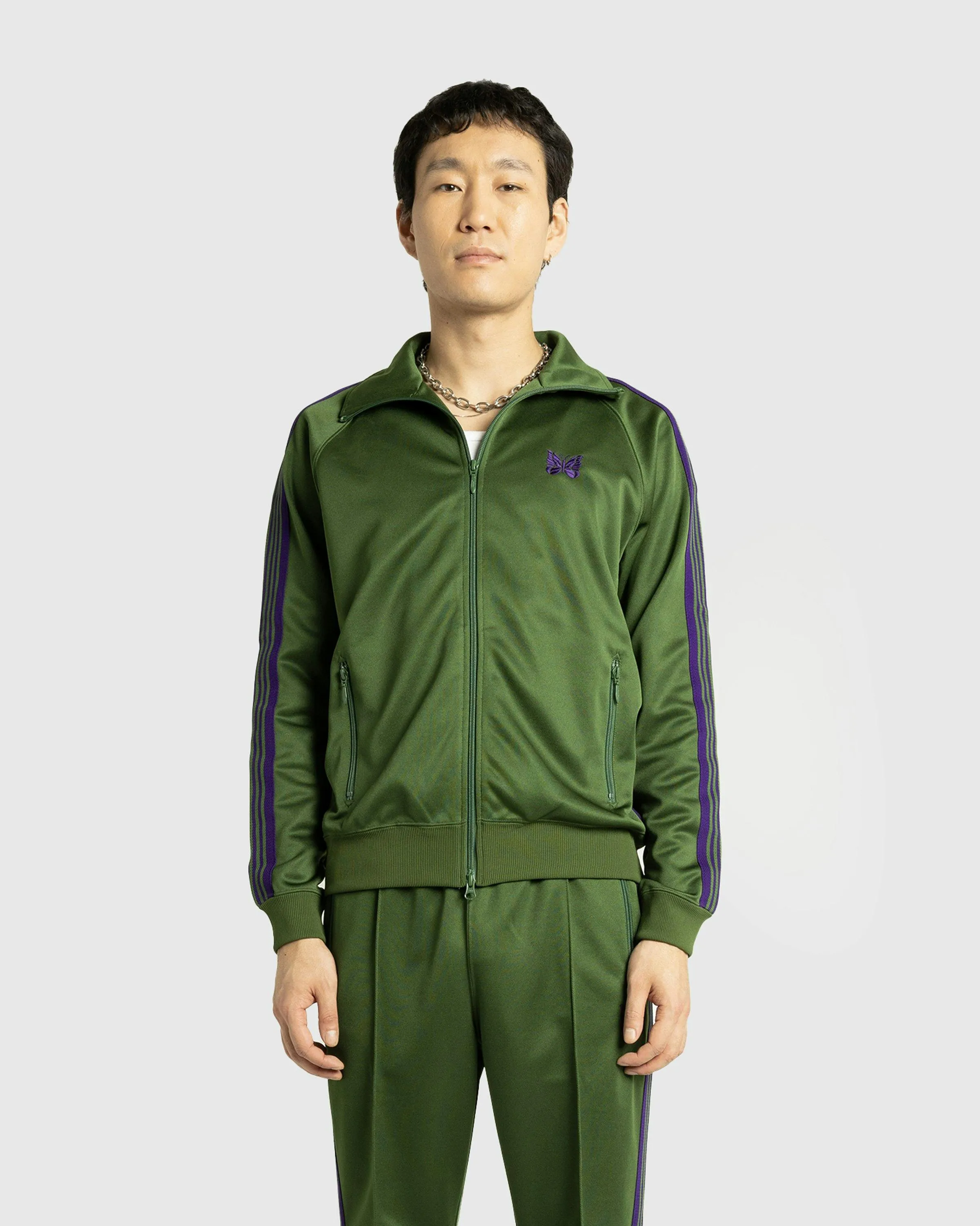 Needles – Poly Smooth Track Jacket Ivy Green | Highsnobiety Shop