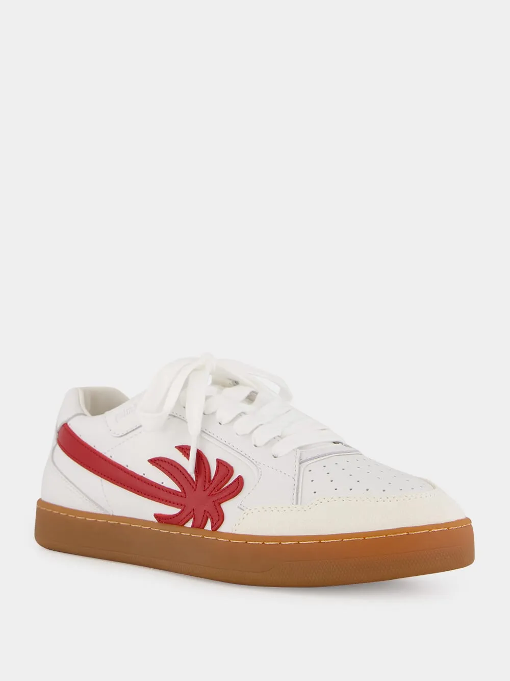 New Palm 1 White and Red Sneakers