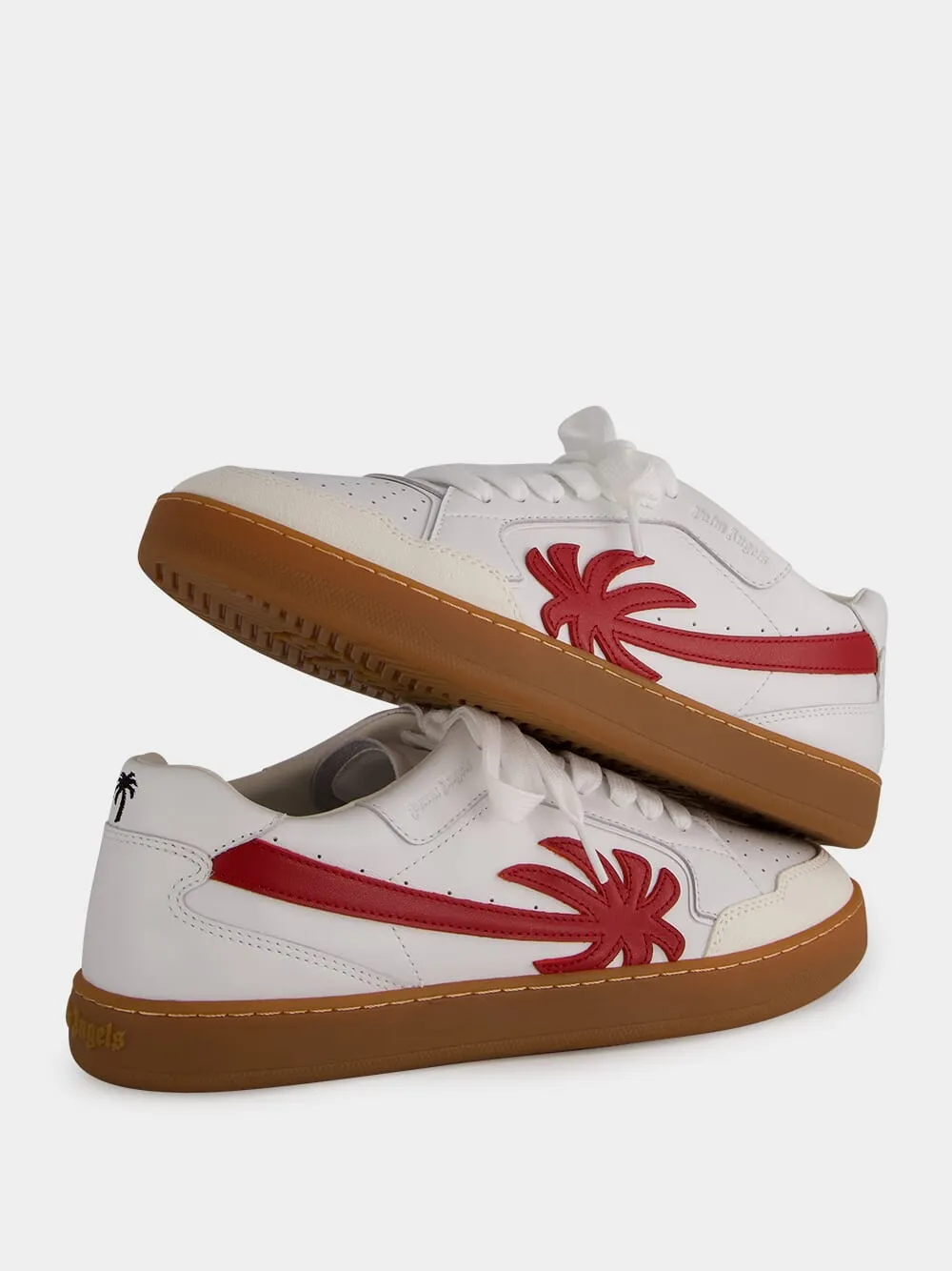 New Palm 1 White and Red Sneakers