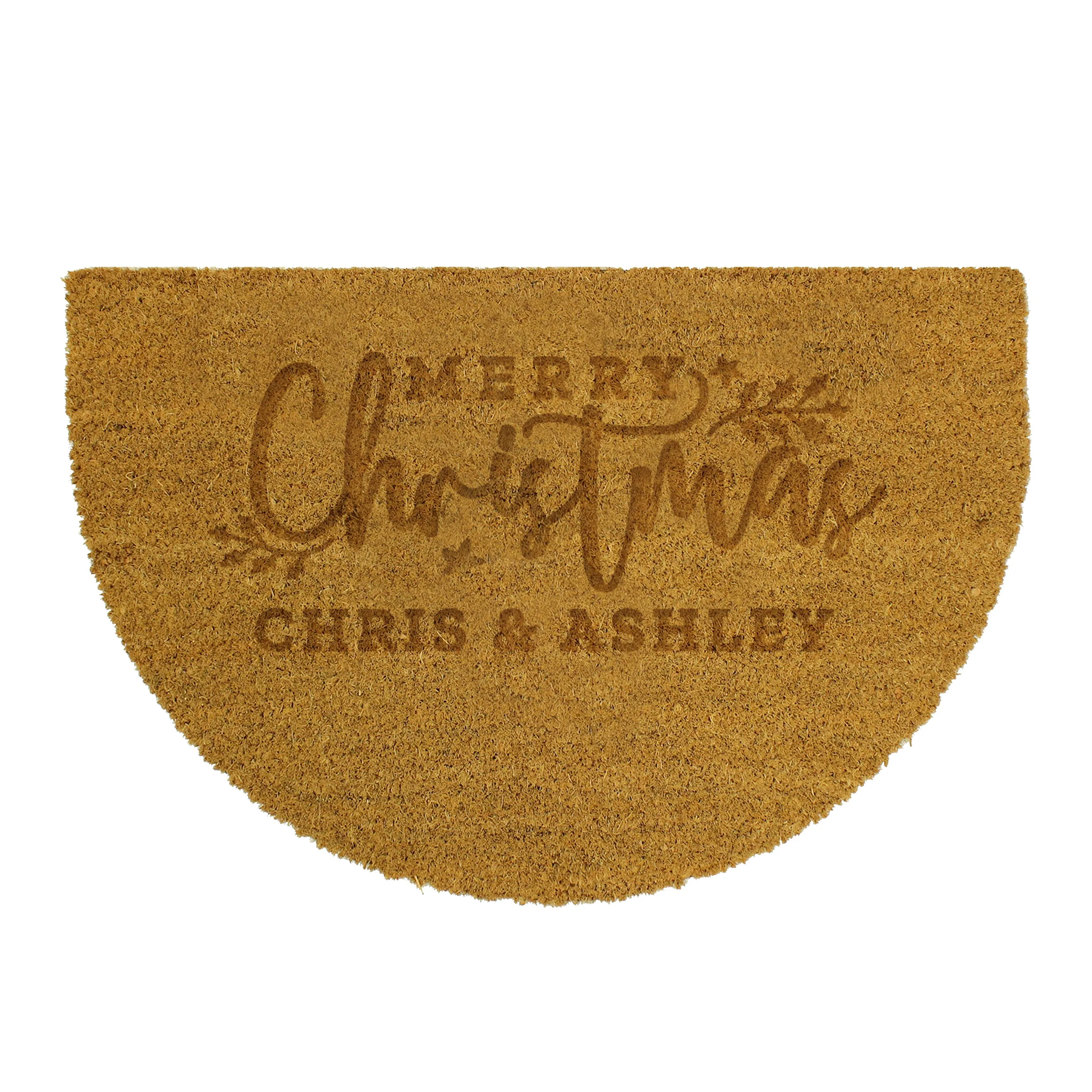 Personalised Christmas Half Moon Indoor Doormat