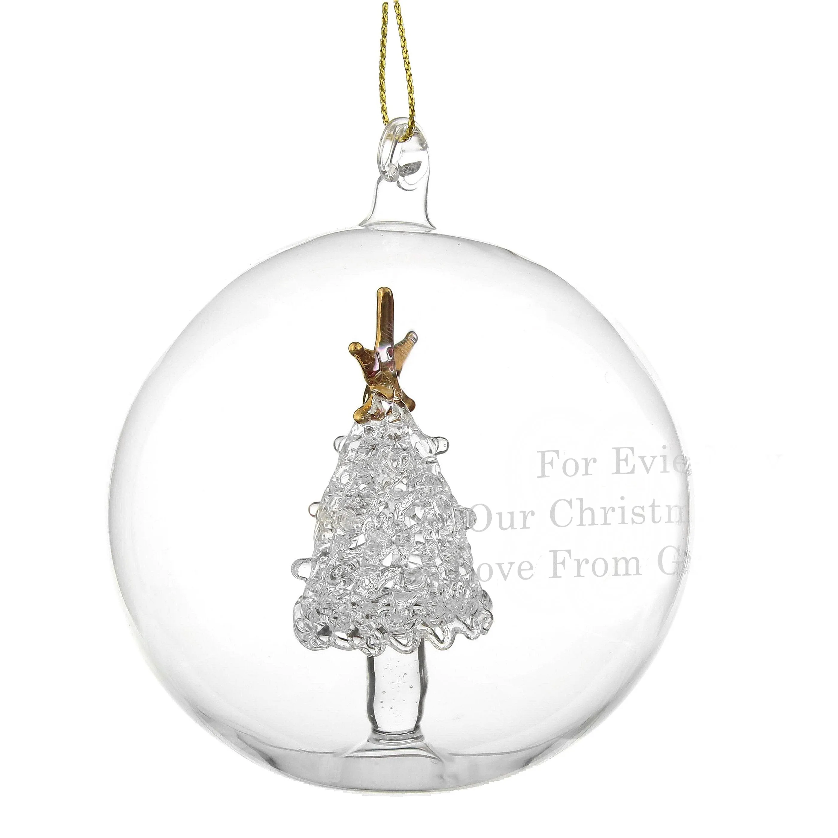 Personalised Glass Christmas Tree Bauble