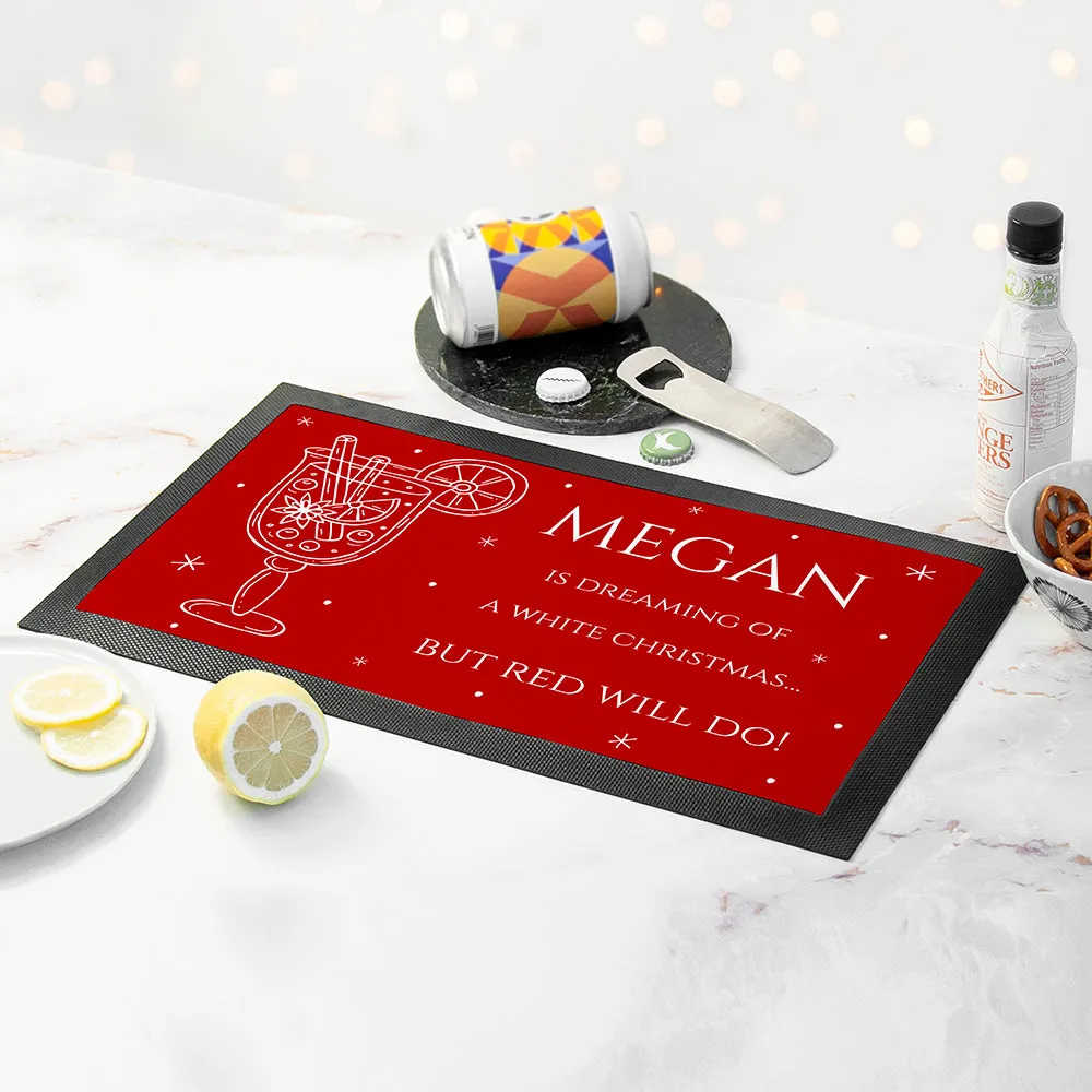 Personalised Wine Pun Bar Mat