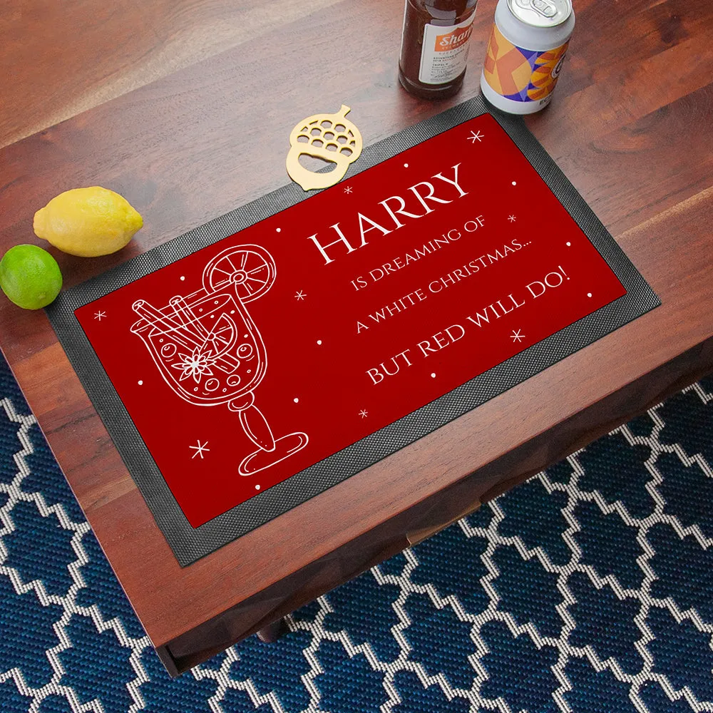 Personalised Wine Pun Bar Mat