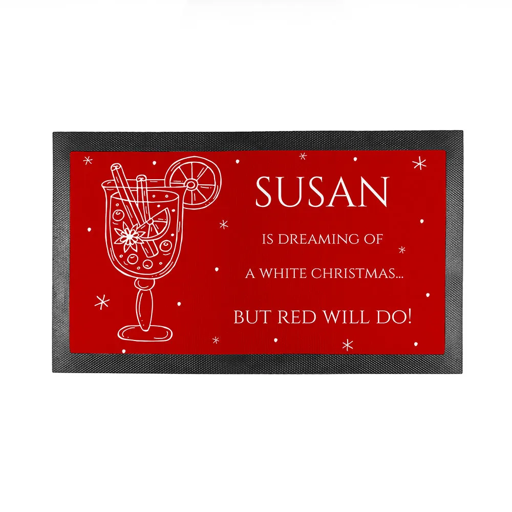 Personalised Wine Pun Bar Mat