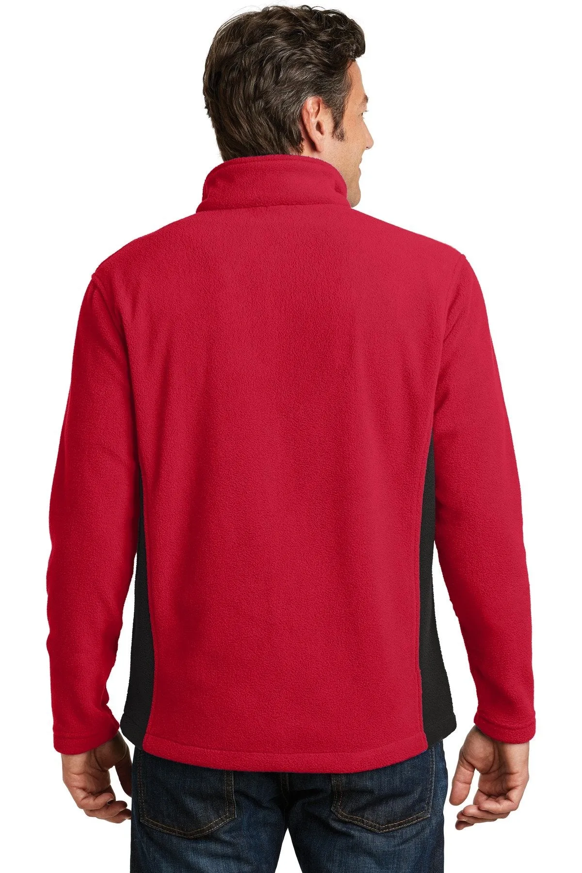 Port Authority Colorblock Value Fleece Jacket F216 Rich Red/ Black