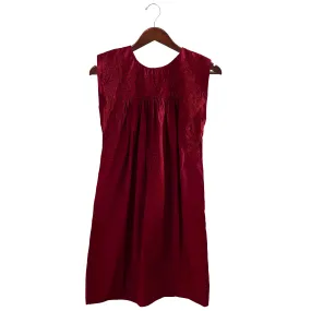 PRE-ORDER: Double Crimson Sleeveless Dress with Pockets (early September ship date)