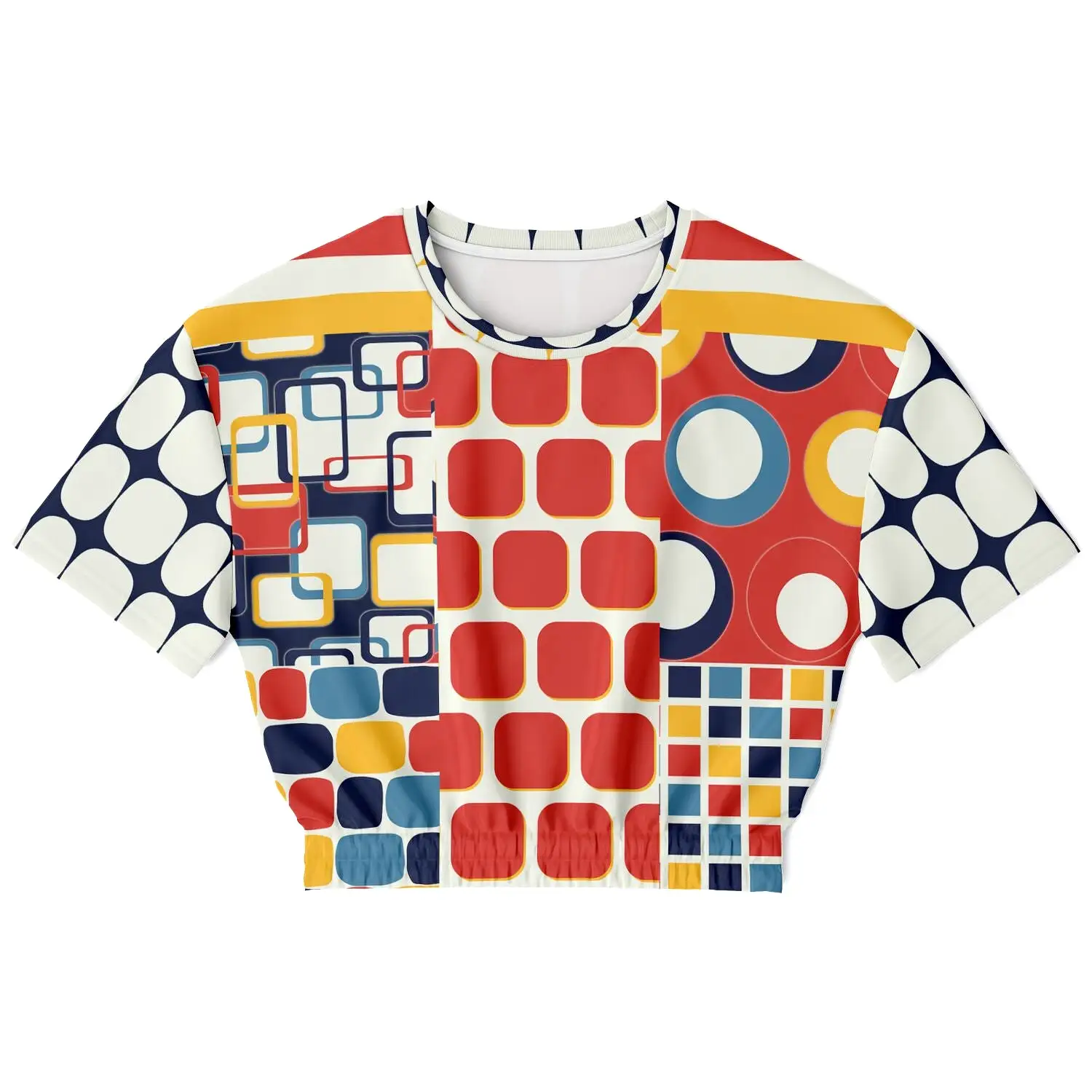 Primary Skool Short Sleeve Cropped Eco-Poly Sweater