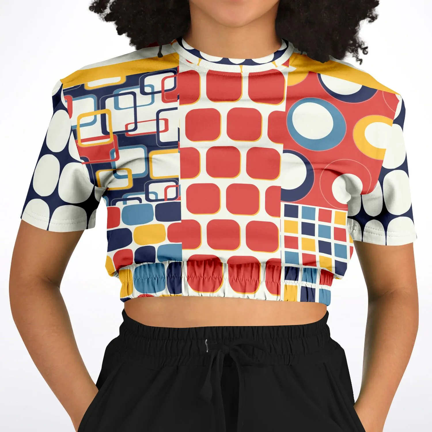 Primary Skool Short Sleeve Cropped Eco-Poly Sweater