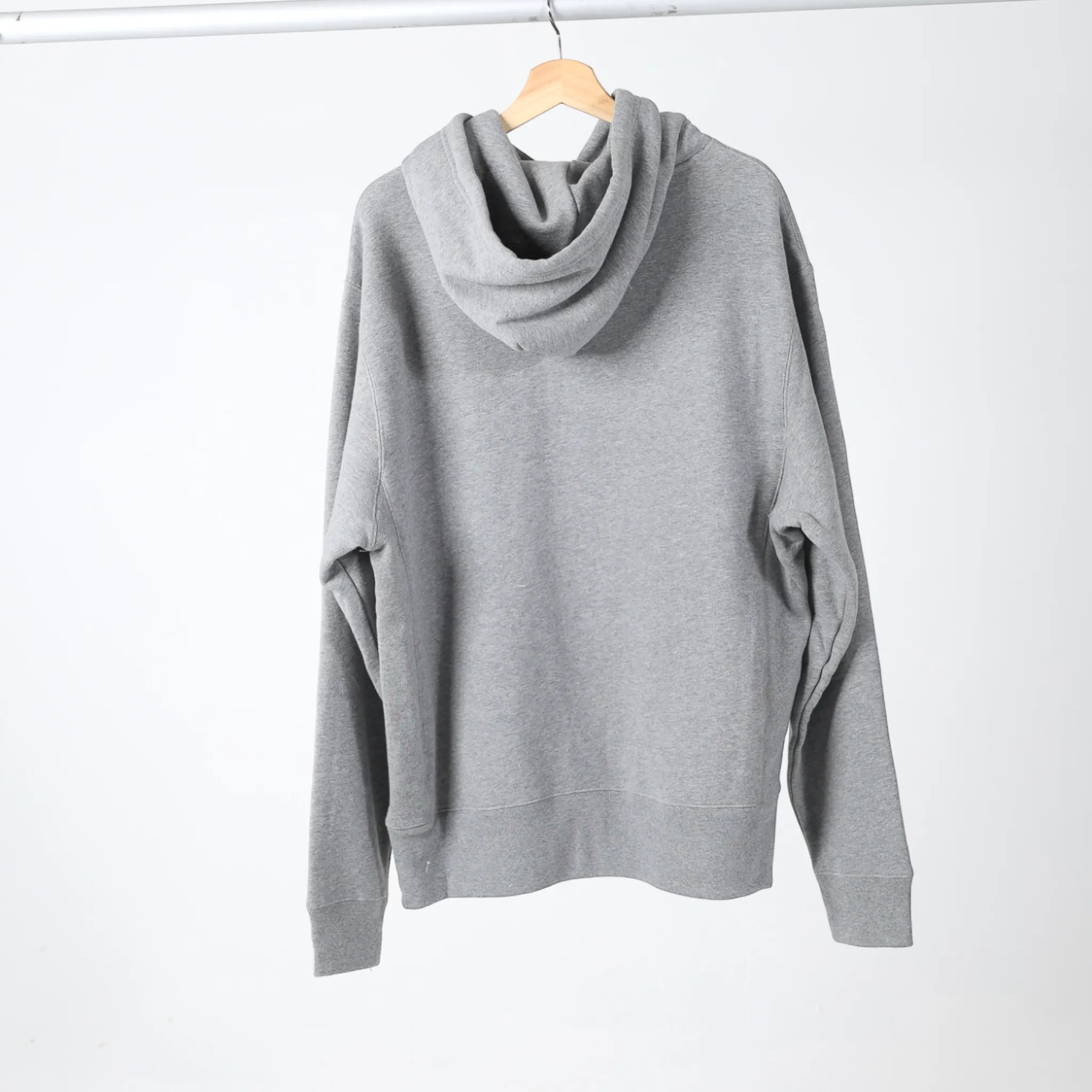 Pro-Script HEAVY Pull Over Hooded Sweatshirt : GREY with Red