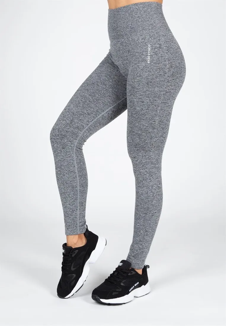 Quincy Seamless Leggings - Gray Melange - S/M Gorilla Wear