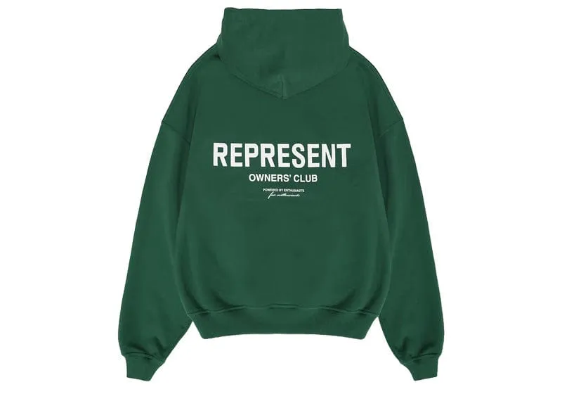 Represent Owner's Club Hoodie Racing Green/White