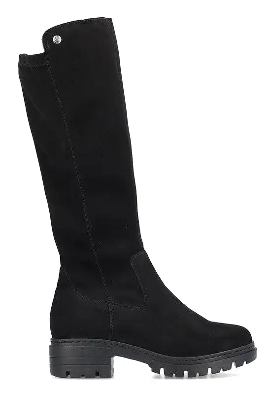 Rieker 76890-00 Zip Fastening Knee High Boot