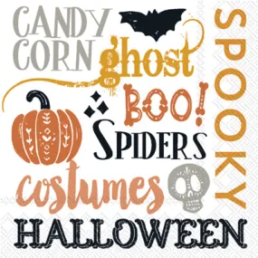 Rosanne Beck Halloween Words Cocktail Napkins