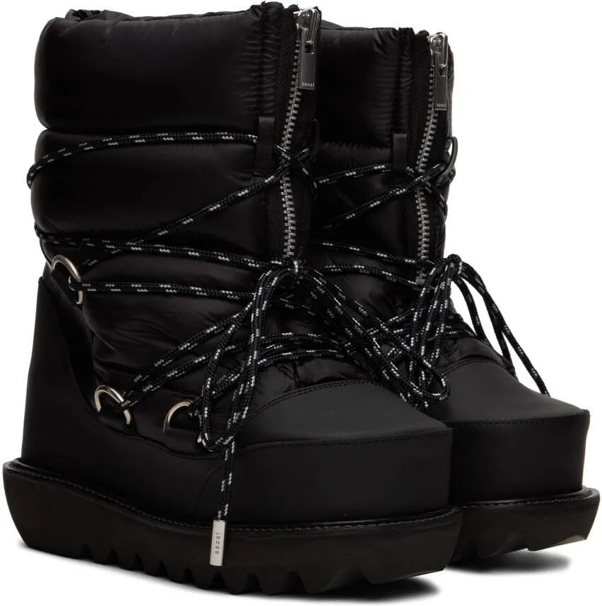 Sacai Black Nylon Boots