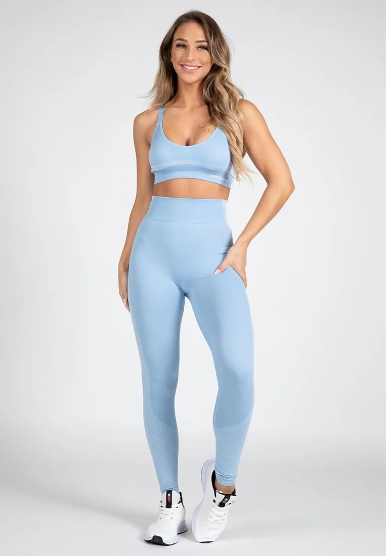 Selah Seamless Leggings - Light Blue - S/M Gorilla Wear