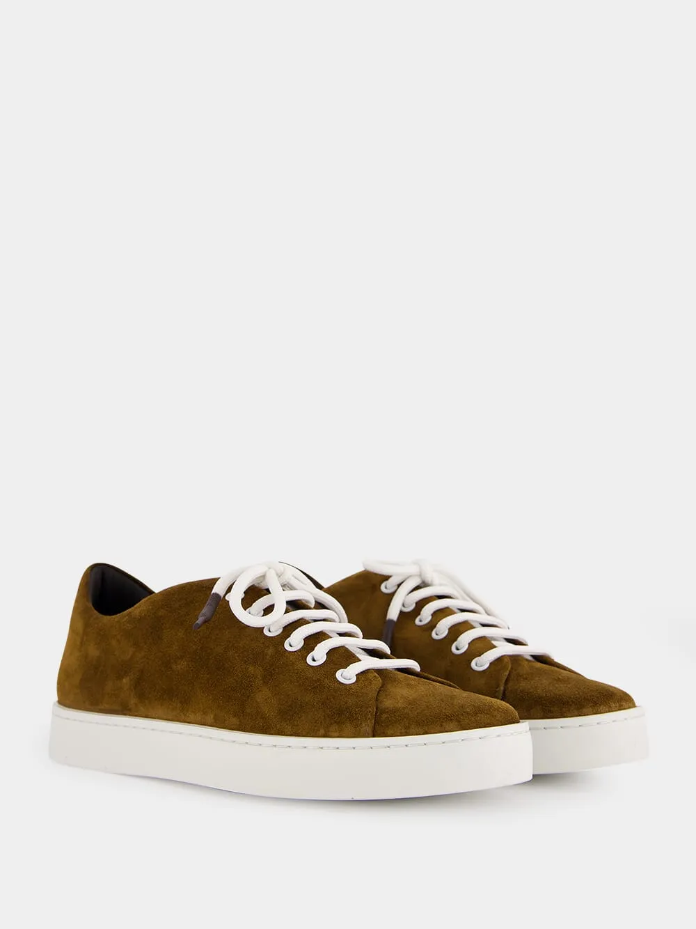 Semanado Brown Suede Low Cut Sneakers