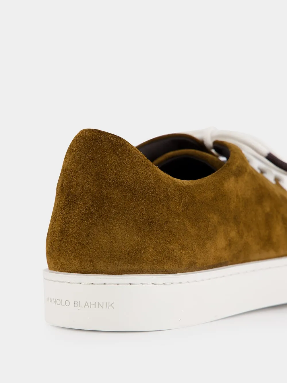 Semanado Brown Suede Low Cut Sneakers