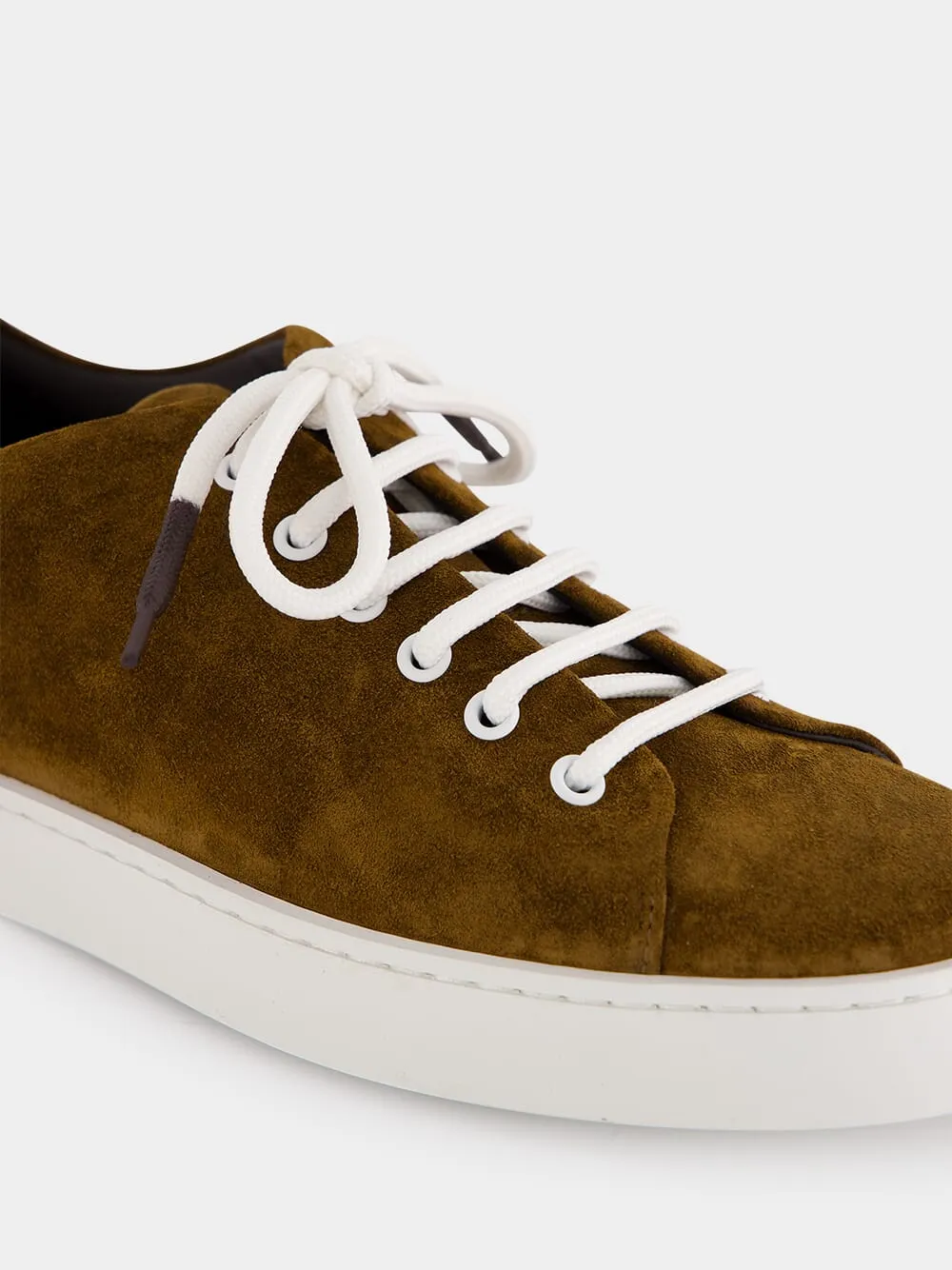 Semanado Brown Suede Low Cut Sneakers