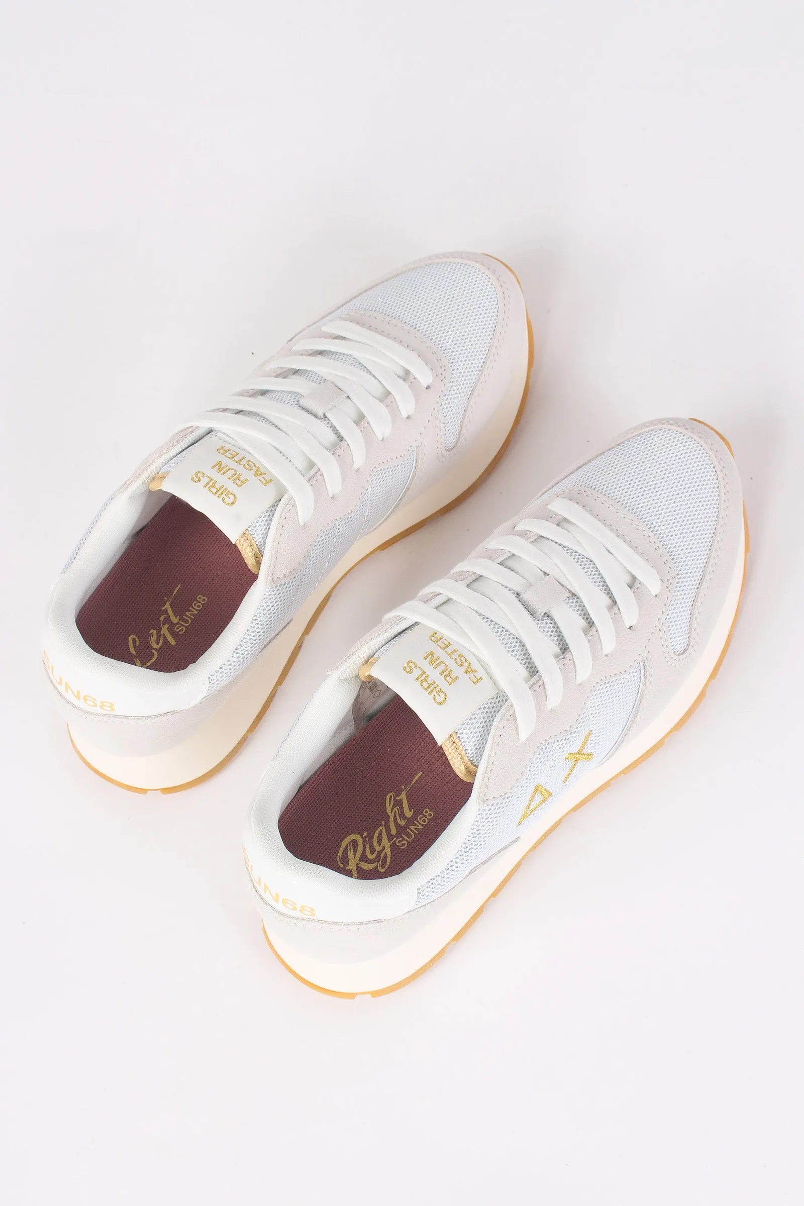 Sneaker Ally Glitter Textile Bianco