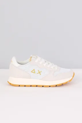 Sneaker Ally Glitter Textile Bianco