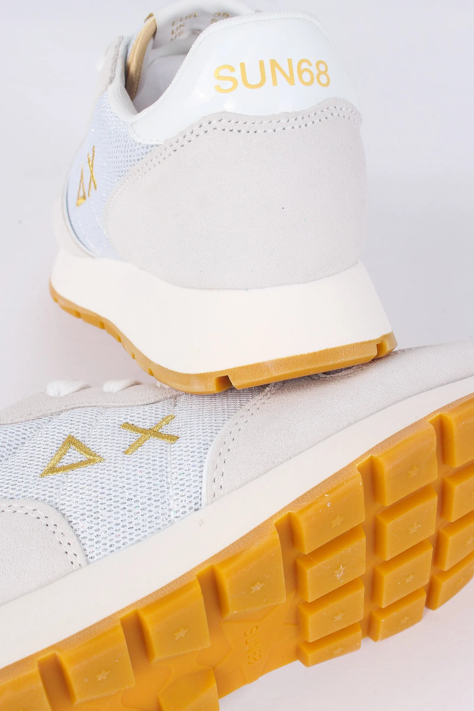 Sneaker Ally Glitter Textile Bianco