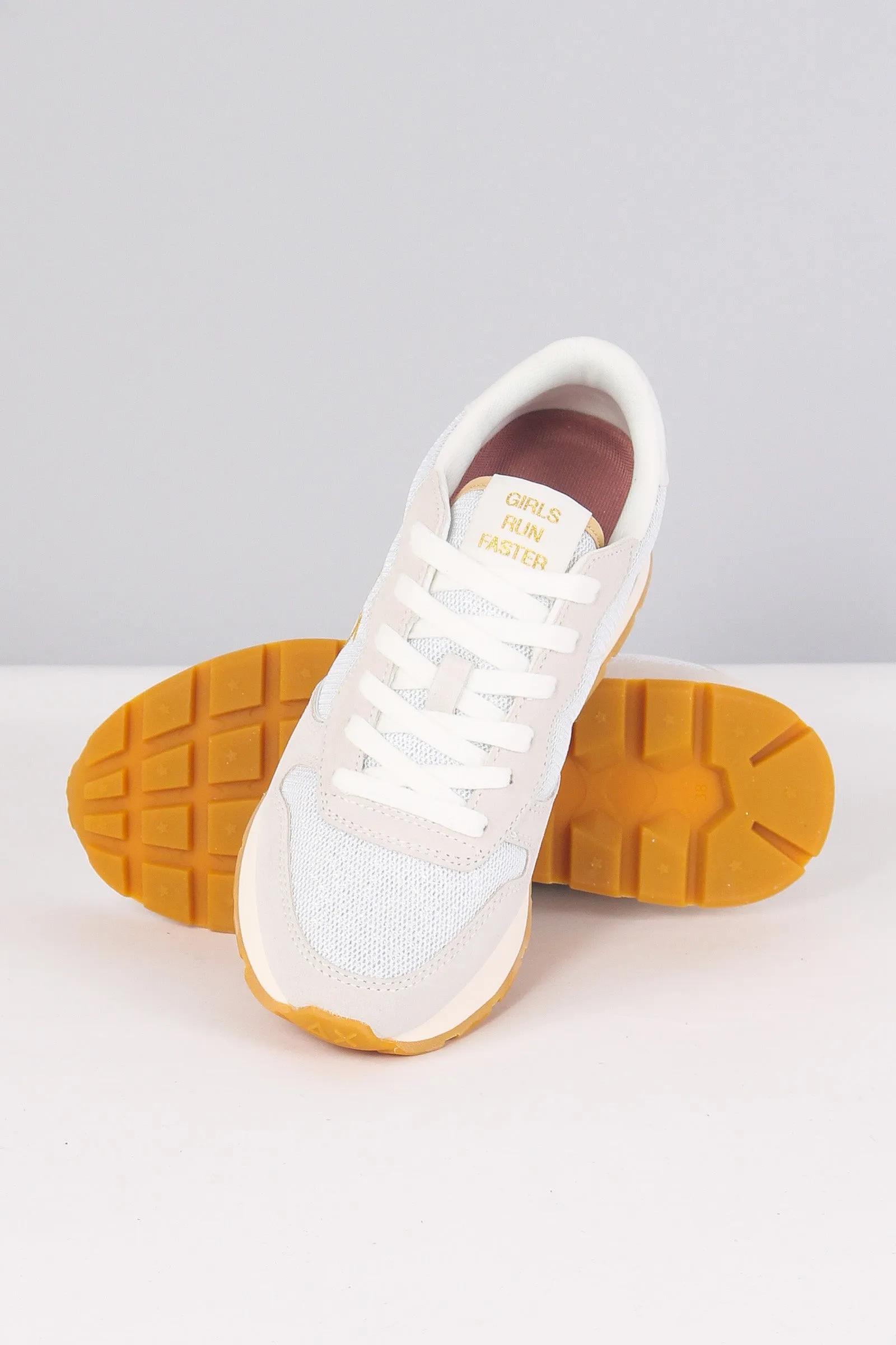 Sneaker Ally Glitter Textile Bianco